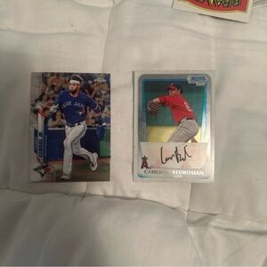 MLB : Toronto Blue Jays VS Los Angeles Angels. SIGNED card. Todays game cards